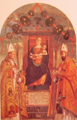 Madonna in trono fra i santi Zeno e nicola di Bari: Francesco Morone 1502, Pinacoteca di Brera milano