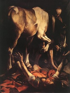Caravaggio: La conversione di San Paolo, cm 230 x 175, Chiesa di Santa Maria del Popolo, Roma.