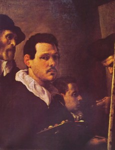 Autoritratto e altre figure, cm. 60 x 48 Pinacoteca di Brera Milano