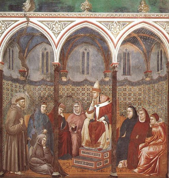 Giotto: La predica dinnanzi a Onorio (Assisi)