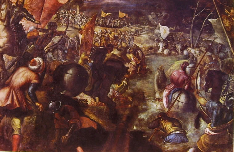 Il Tintoretto: Francesco II alla battaglia del Taro (Monaco)