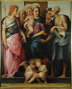 Pala dello Spedalingo, anno 1518, tecnica ad olio su tavola, 172 x 141 cm., Galleria degli Uffizi, Firenze.
