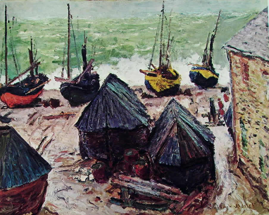 Claude Monet: Battelli ibernanti a Etretat